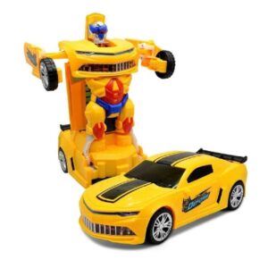 Yellow Transformer Robot Car