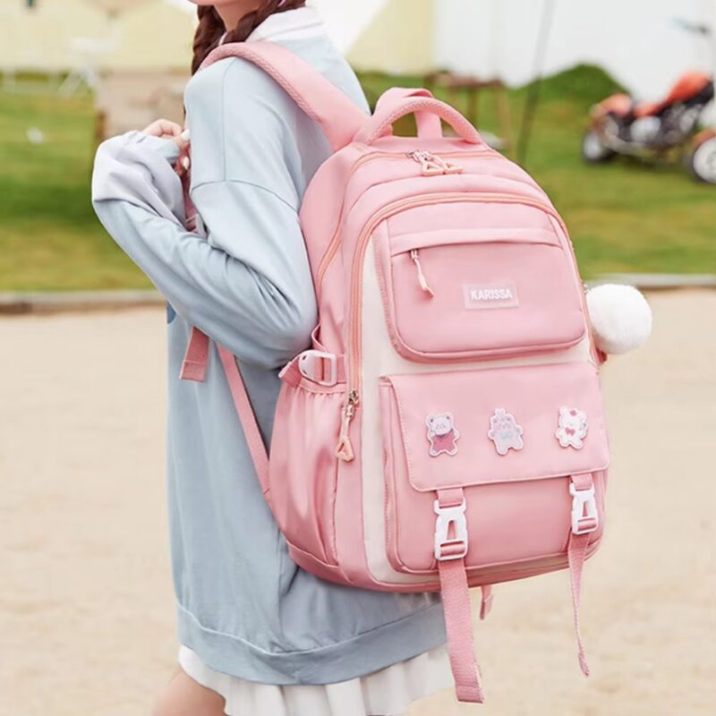 Children waterproof School Bag (Pink) - Image 2